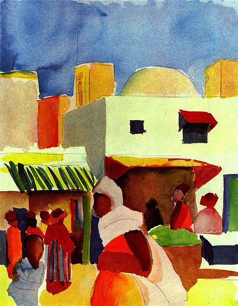 August Macke Markt in Algier